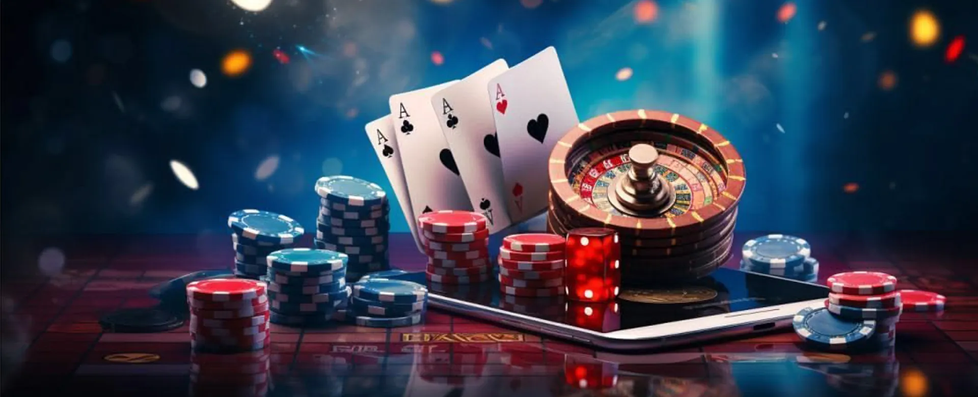 Bright casino lights illuminating the path to thrilling gaming experiences at Taya365